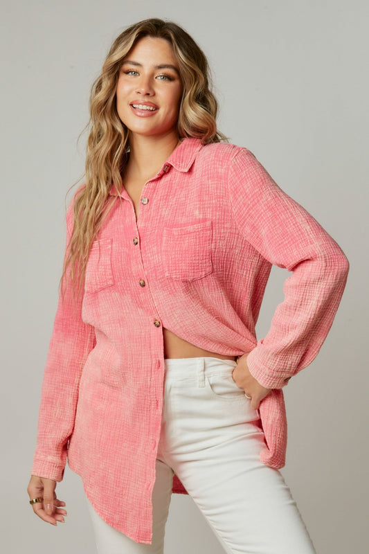 Acid Wash Ombre Shirt - Miicah