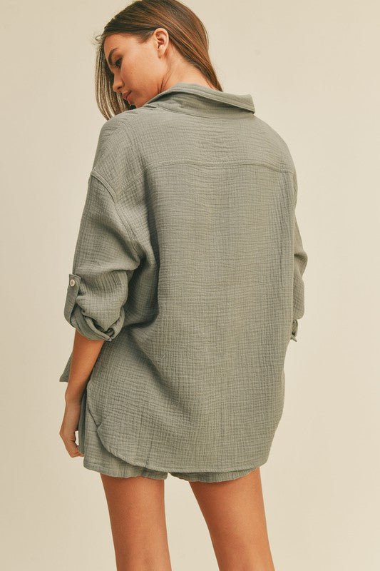 Double Gauze Long Sleeve Shirt - Miicah
