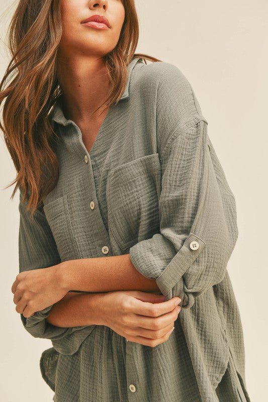 Double Gauze Long Sleeve Shirt - Miicah