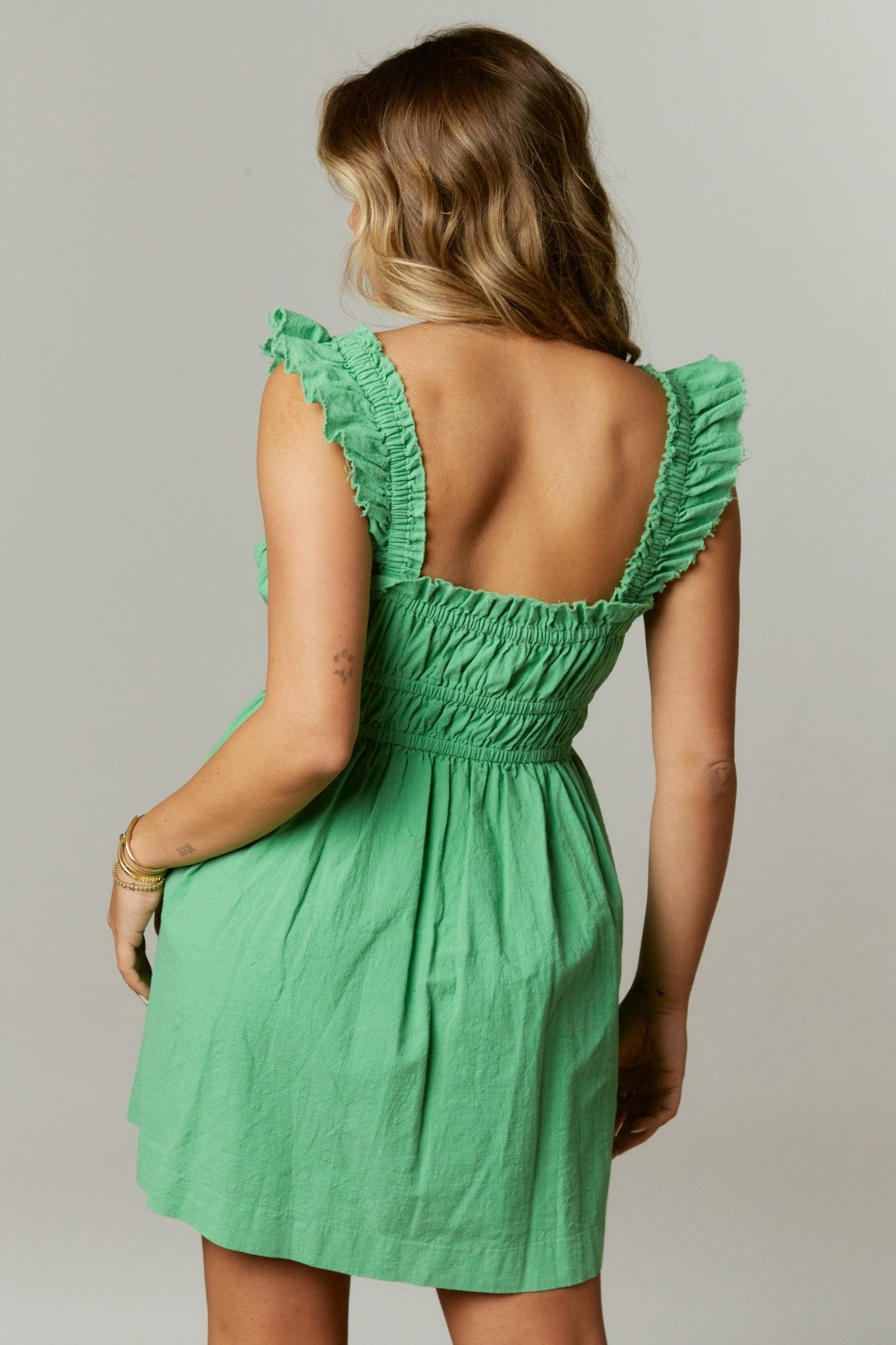 Sleeveless Square Neck Dress - Miicah