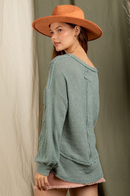 Waffle Knit Top - Miicah